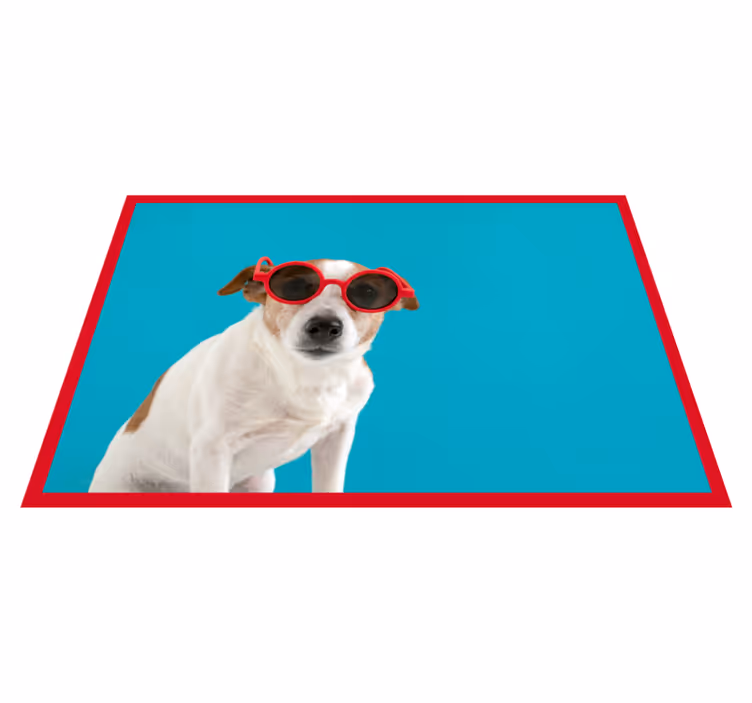 Alfombra vinílica animales retrato elegante de perro - TenVinilo