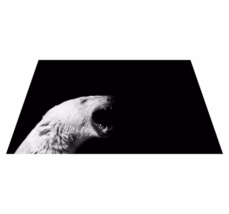 Alfombra vinílica animales perfil de oso polar - TenVinilo