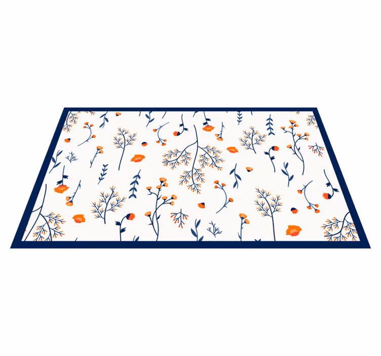 Alfombra vinilo cocina Patrón de flores silvestres - TenVinilo