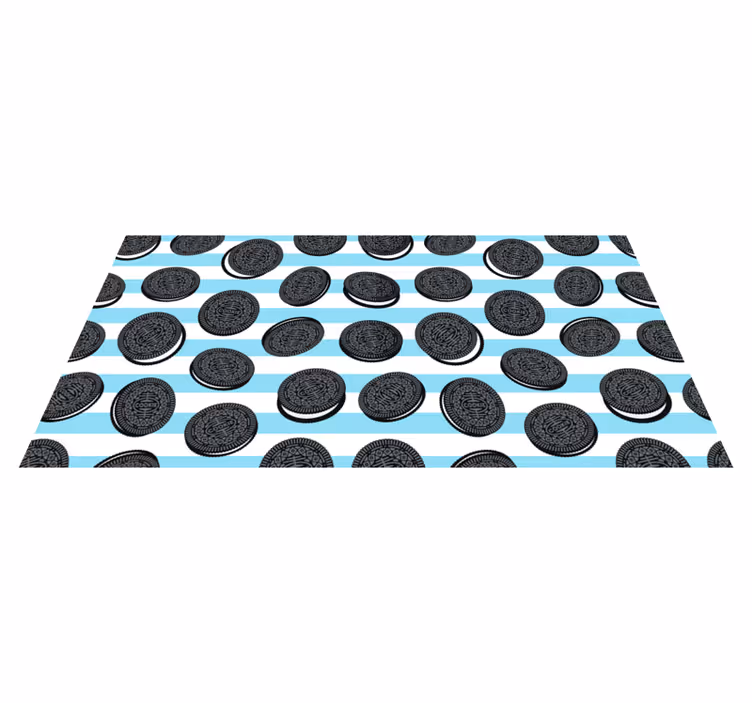 Alfombra vinilo cocina Patrón de oreo - TenVinilo
