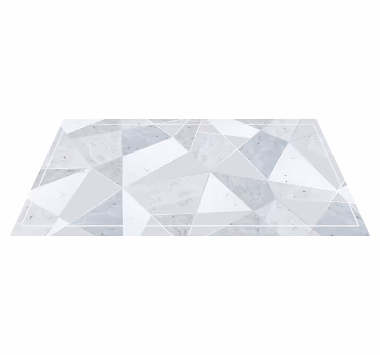 Alfombra vinílica comedor gris abstracta - TenVinilo