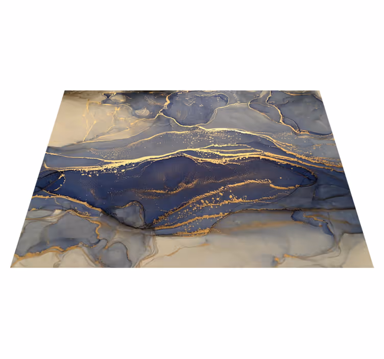 Alfombra vinílica textura piedra Roca azul marino - TenVinilo