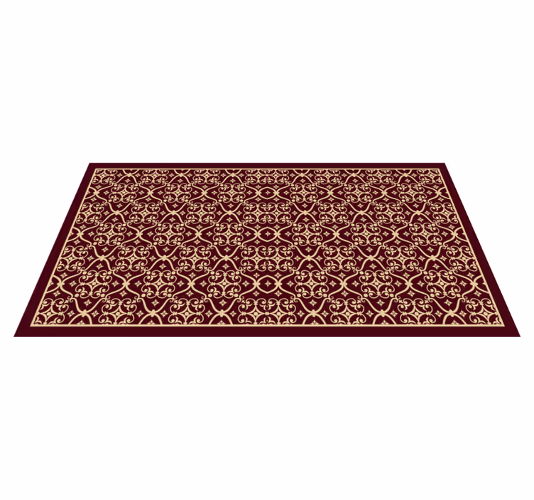 Alfombra vinílica vintage patrón vintage elegante - TenVinilo