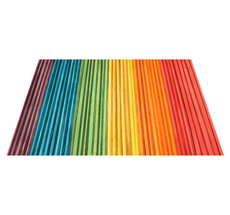 Alfombra vinílica textura madera Tablas de madera de colores - TenVinilo