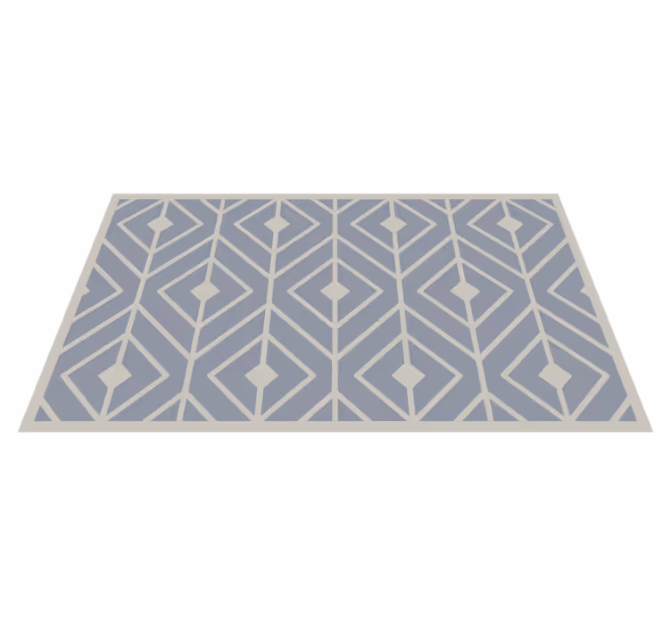 Alfombra vinílica dormitorio patrón geométrico suave - TenVinilo