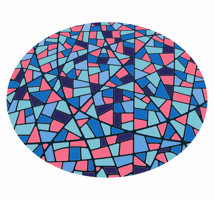 Alfombra vinilo mosaico imitación vitral - TenVinilo