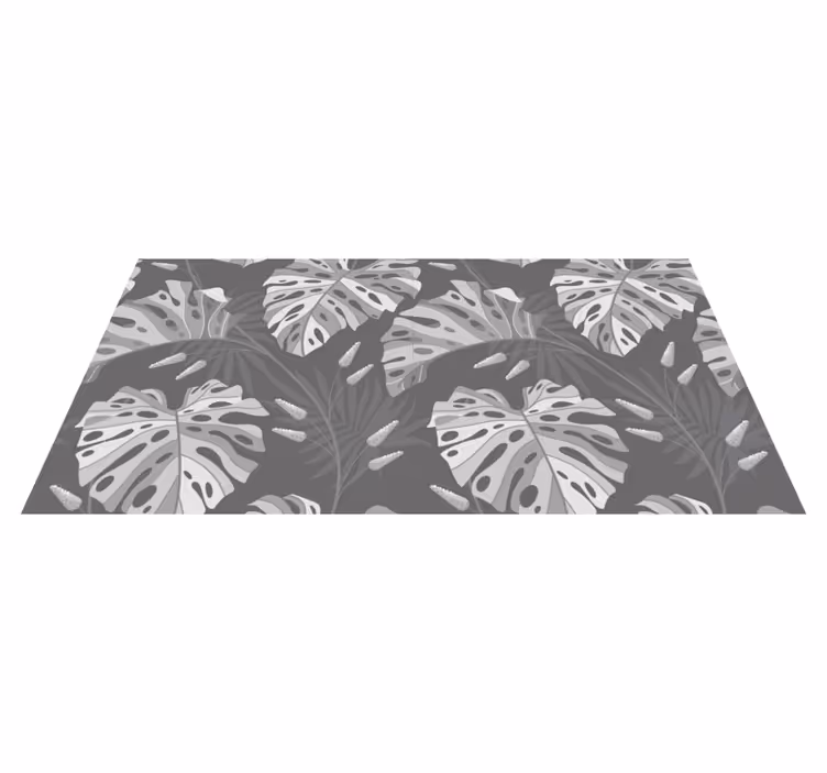 Alfombra vinílica naturaleza patrones de hojas de monstera - TenVinilo