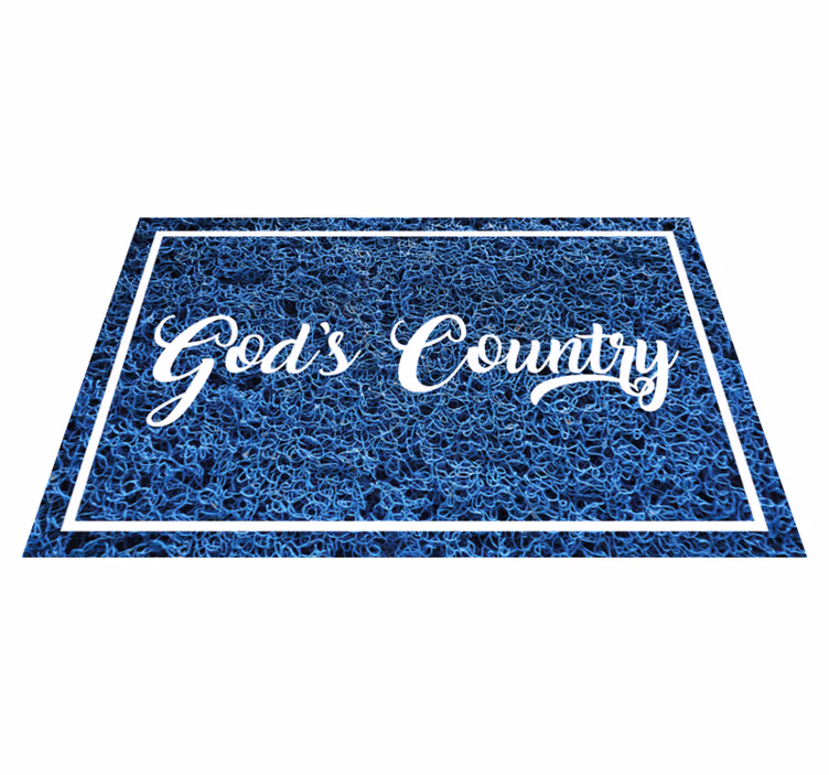 Alfombra vinílica frase cita del país de dios - TenVinilo