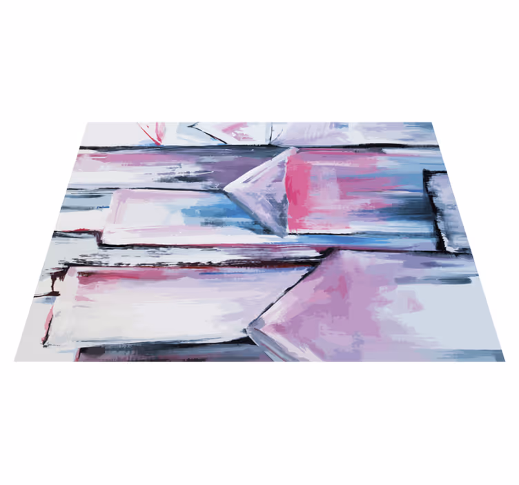 Alfombra vinílica imitación capas de color abstractas - TenVinilo