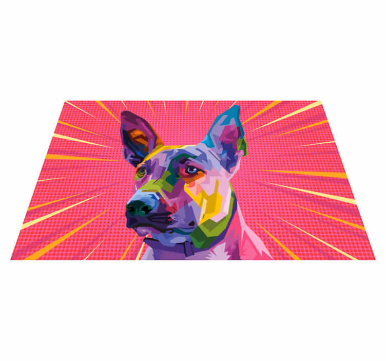 Aflombra vinílica animal perro arte urbano - TenVinilo
