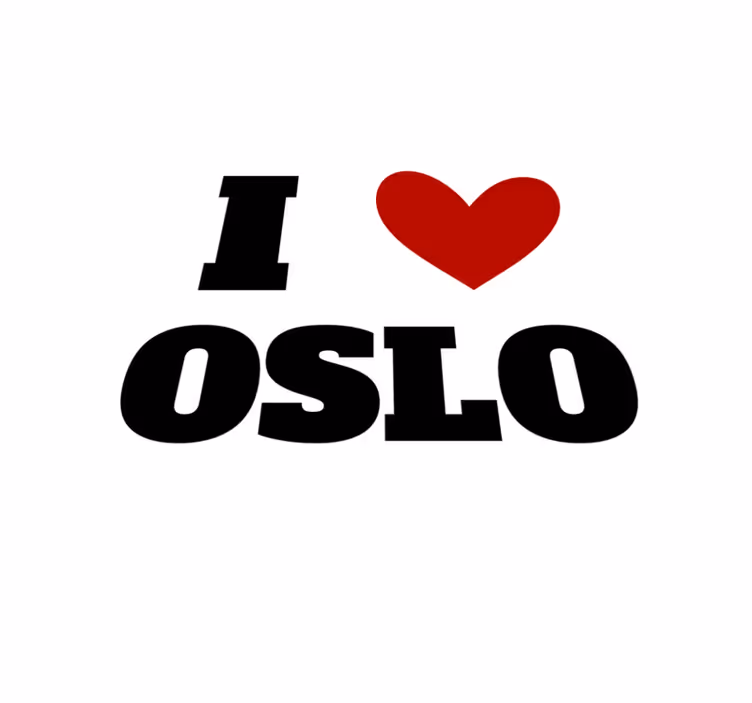Alfombra vinílica frase adoro oslo - TenVinilo