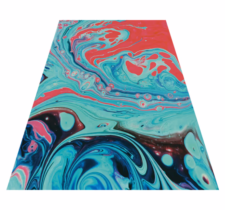Alfombras vinílicas modernas Ondas de colores de arte moderno - TenVinilo