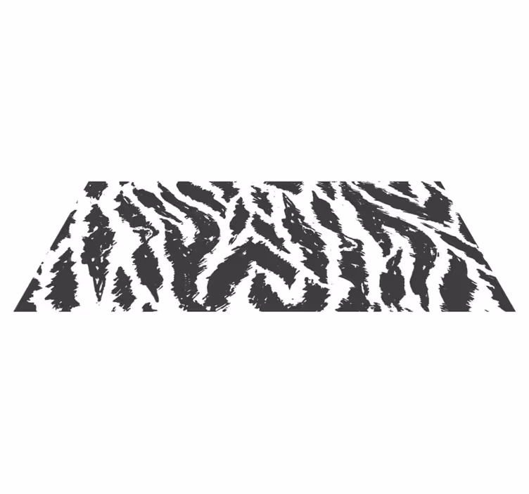 Alfombra vinilo animal print piel tigre blanca - TenVinilo