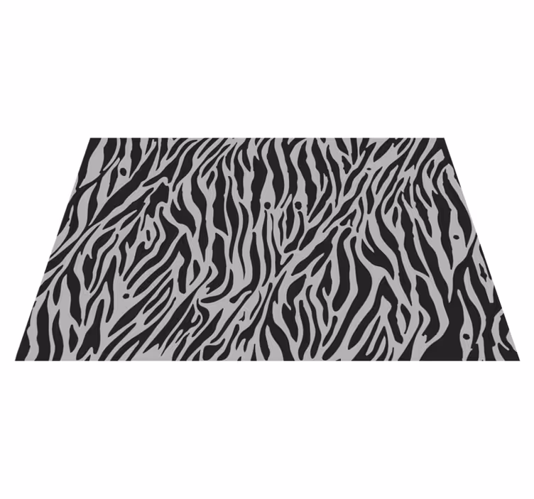 Alfombra vinílica animal print cebra gris - TenVinilo
