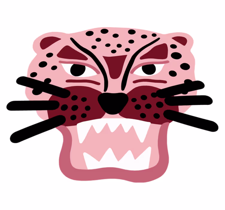 Alfombra vinílica animales leopardo rosa - TenVinilo