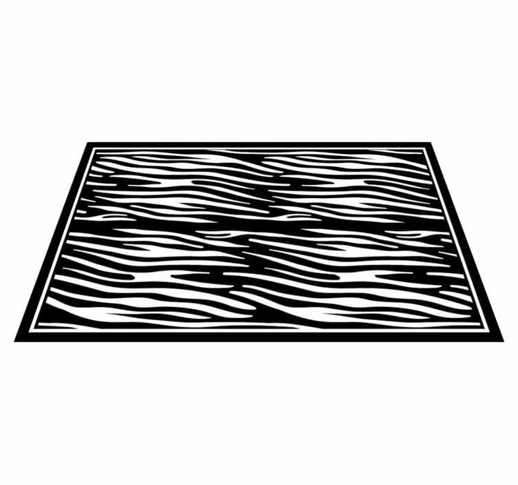 Alfombra vinílica animal print cebra clásica - TenVinilo