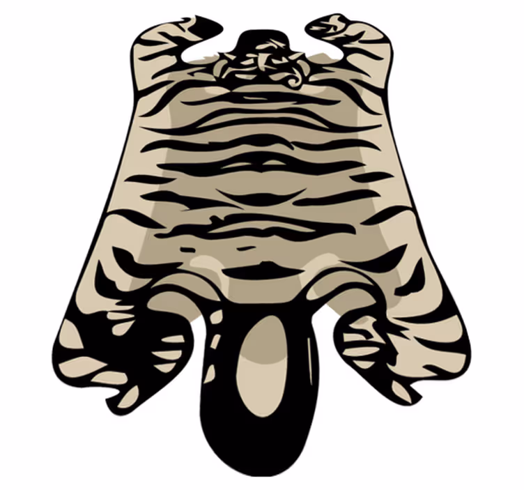 Alfombra vinílica animal print elegantes rayas de tigre - TenVinilo