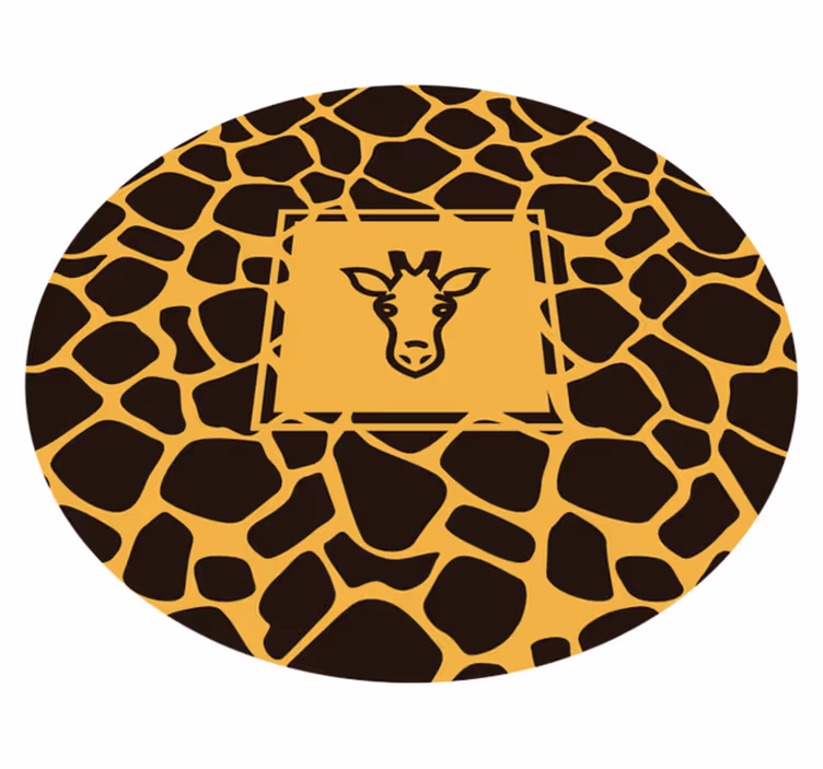 Alfombra vinílica animal print patrón jirafa - TenVinilo