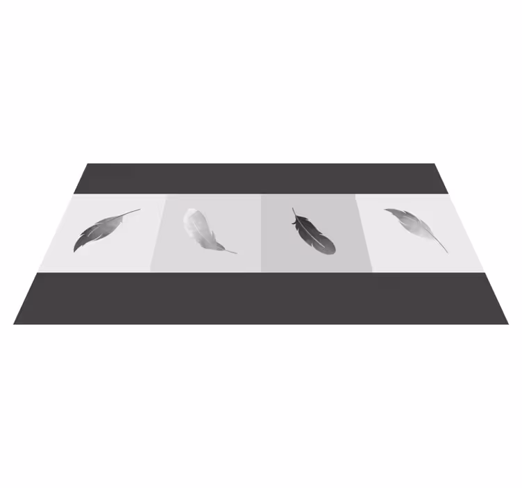 Alfombra vinílica animales minimalismo de plumas - TenVinilo