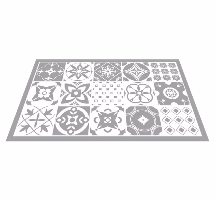 Alfombra vinilo cocina hidráulica color pantone gris - TenVinilo