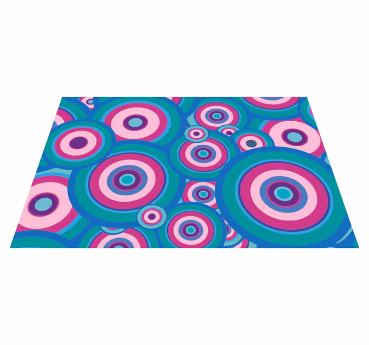 Alfombra de vinilo geométrica Círculos brillantes de los 70 - TenVinilo