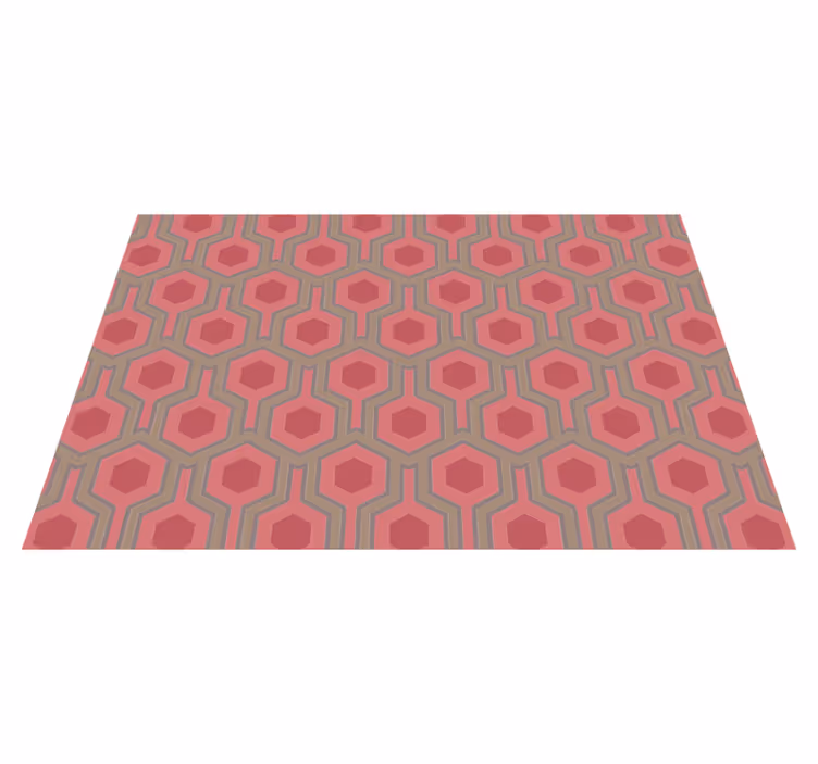 Alfombra vinílica geométrica configuración de panal - TenVinilo
