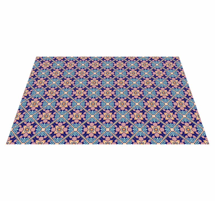Alfombras vinílica azulejos estilo mediterráneo - TenVinilo