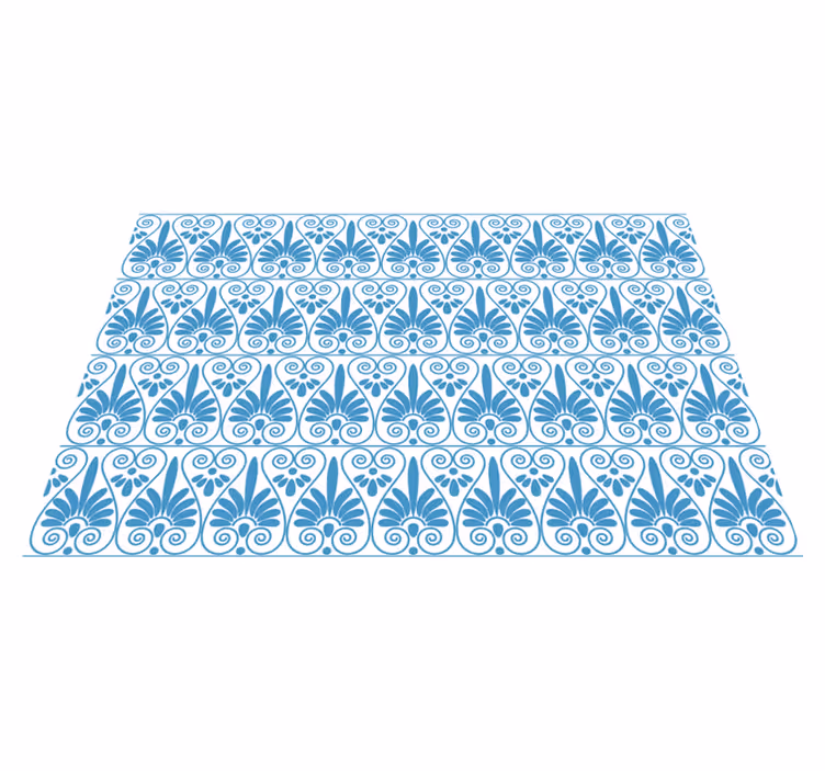 Alfombras vinílica azulejos azules griegos - TenVinilo