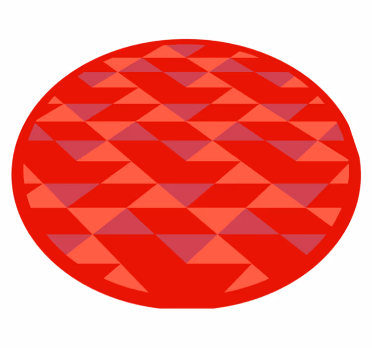 Alfombra de vinilo azulejo con triángulos rojos - TenVinilo