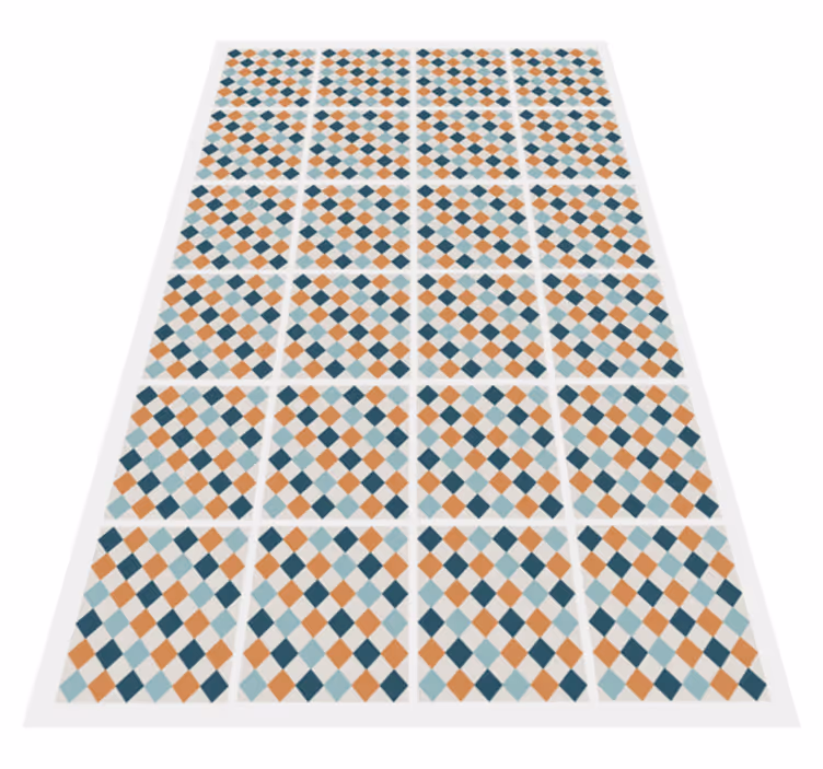 Alfombra vinílica baño mosaico azulejos de colores - TenVinilo