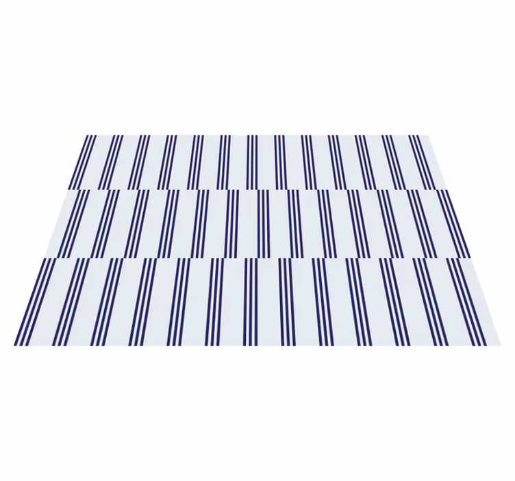Alfombra vinílica salón diseño a rayas navy - TenVinilo