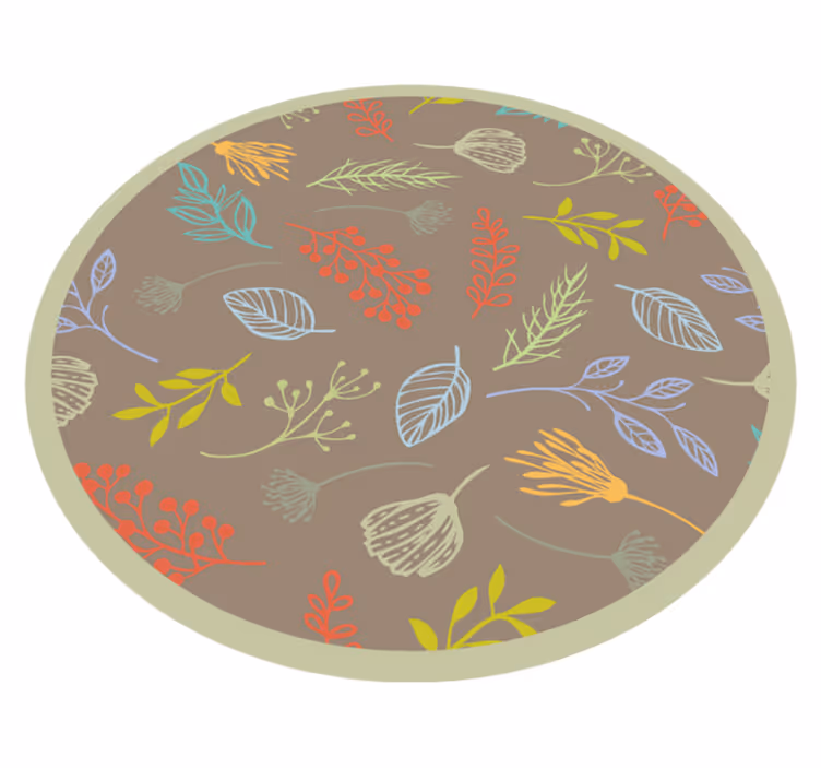 Alfombra vinílica cocina flores del campo - TenVinilo