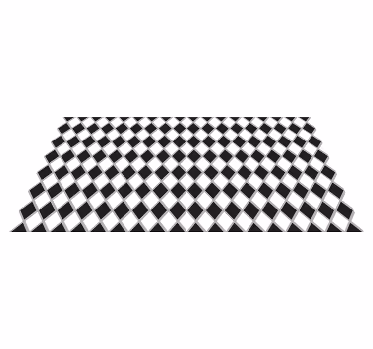 Alfombra vinílica cocina diamantes negros - TenVinilo