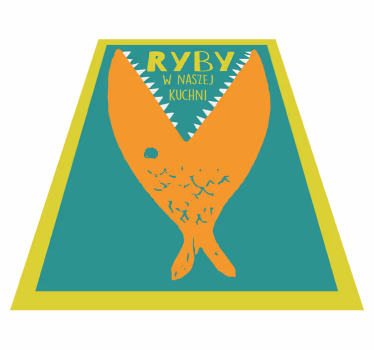 Alfombra vinílica cocina señal de pescado - TenVinilo