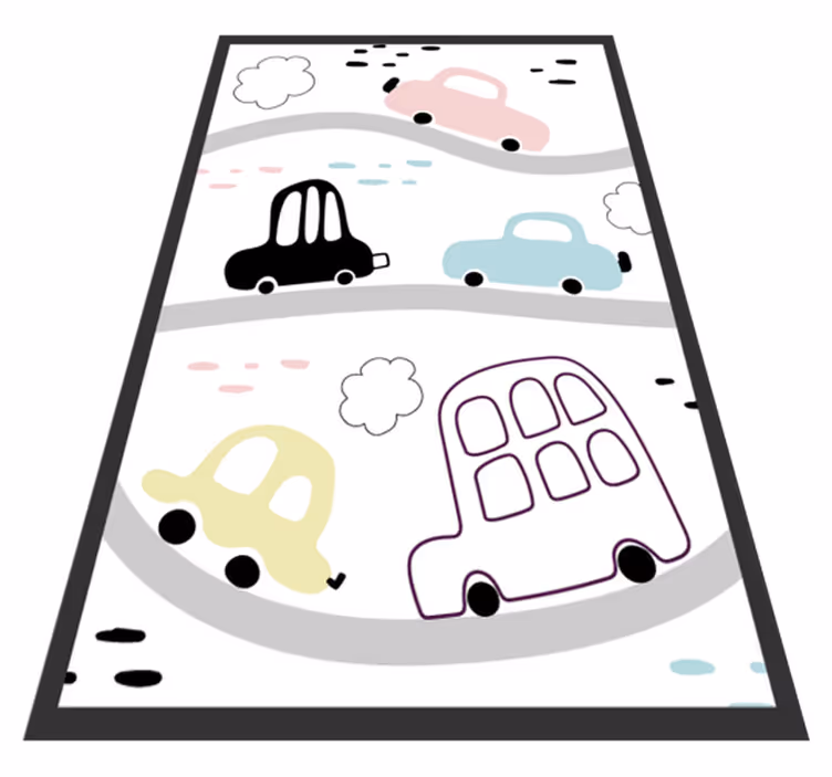 Alfombra vinílica bebé carreteras escandinavas - TenVinilo