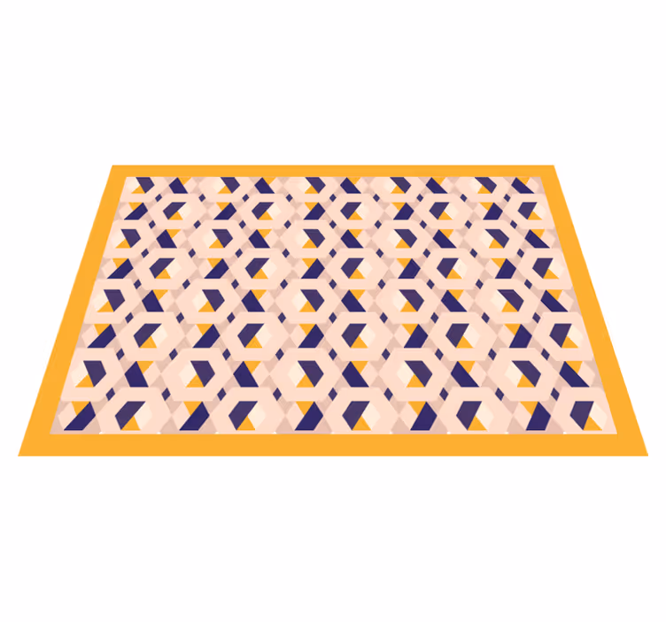 Alfombra vinílica cocina concepto geométrico animado - TenVinilo