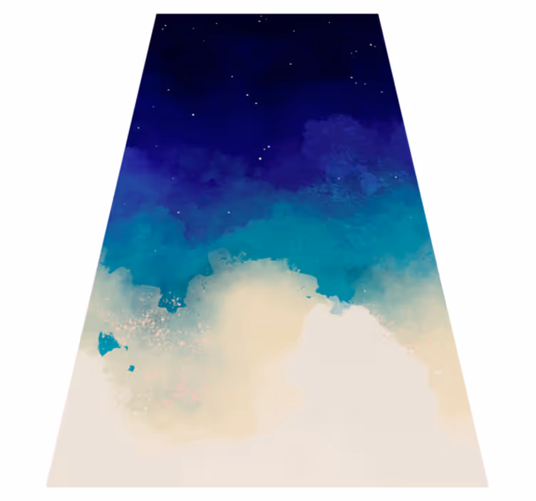 Alfombra vinílica nórdica Cocina nórdica cielo nocturno - TenVinilo