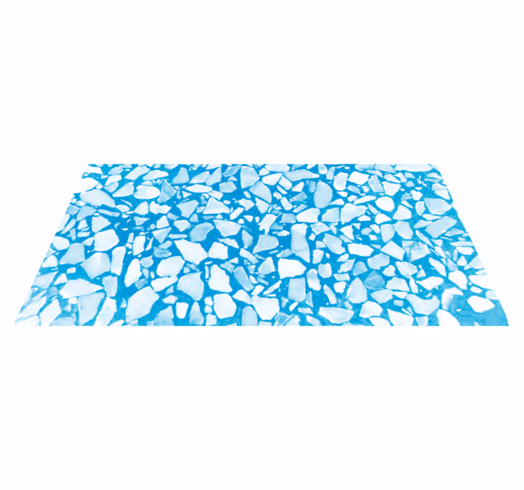 Alfombra vinílica textura Terrazo acuarela azul - TenVinilo
