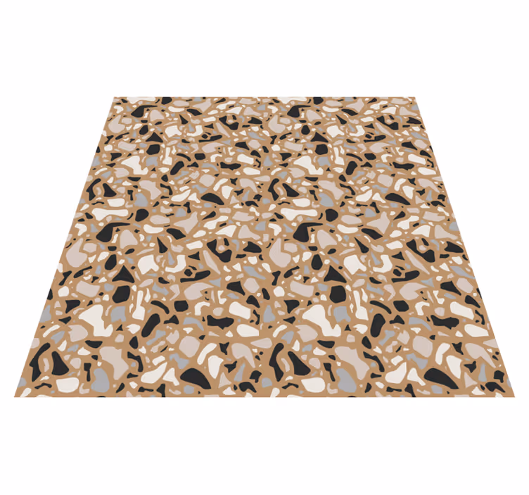 Alfombra vinílica baño patrón de piedra texturizada - TenVinilo