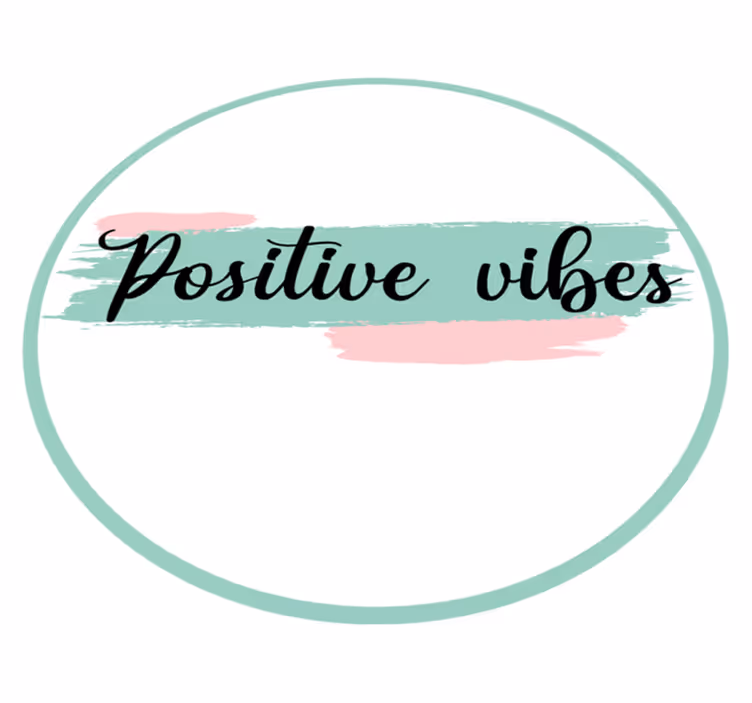 Alfombra vinílica frase vibraciones positivas - TenVinilo