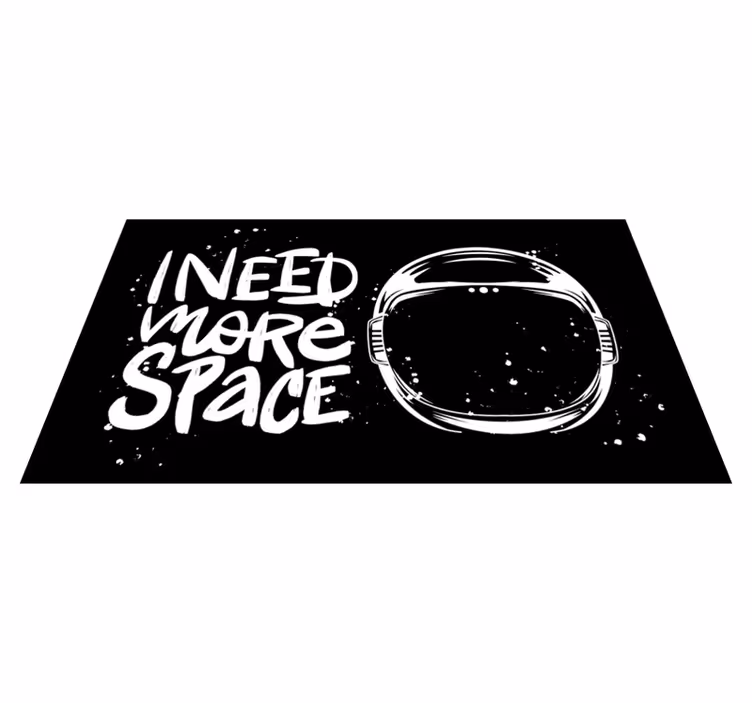 Alfombra vinílica frase necesito espacio - TenVinilo