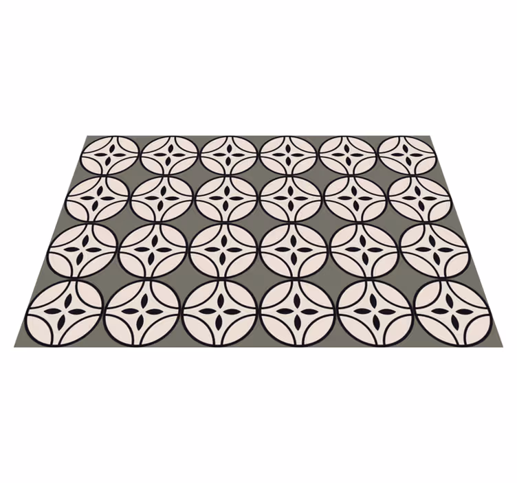 Alfombras de vinilo de azulejos Elegante patrón de formas ovalada - TenVinilo