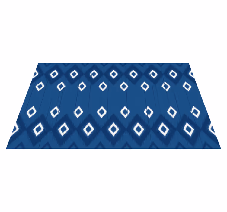 Alfombra vinilo mosaico rectangular en azul - TenVinilo