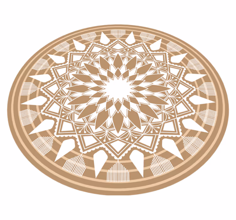 Alfombra vinílica mandala geometría sofisticada - TenVinilo