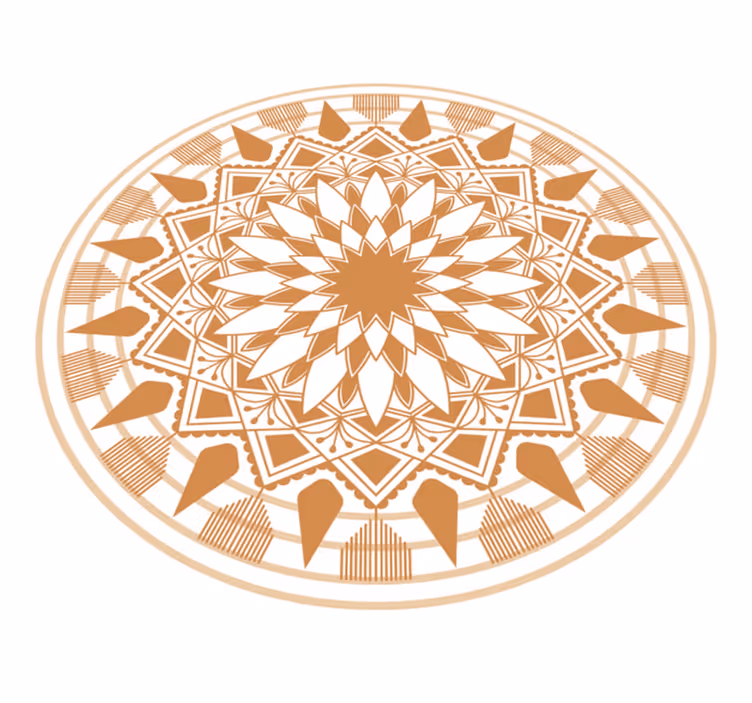 Alfombra vinílica mandala disposición geométrica compleja - TenVinilo