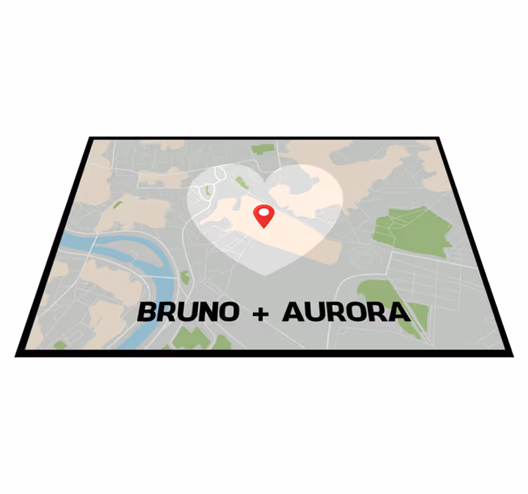 Alfombra vinílica personalizable mapa personalizado - TenVinilo