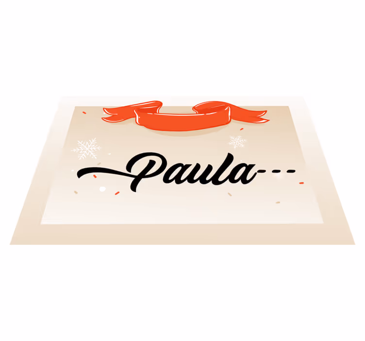 Alfombra vinílica navidad diseño beige personalizado - TenVinilo