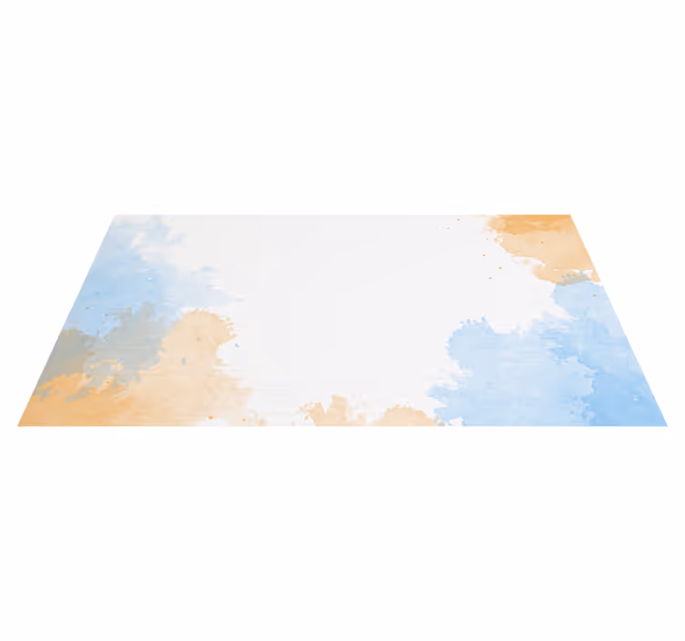 Alfombra vinílica vintage Acuarelas pintadas a mano - TenVinilo