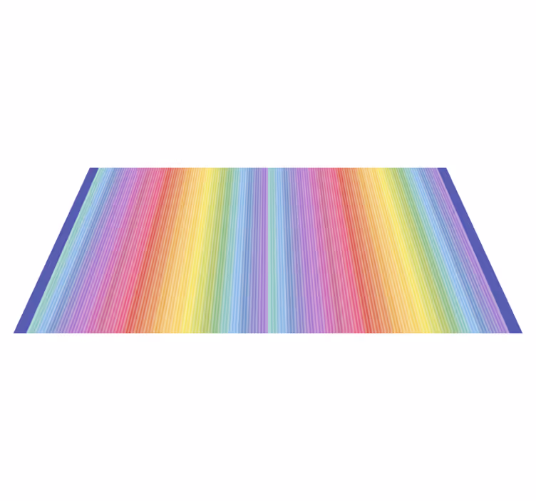 Alfombra vinílica rayas Arcoiris delgado - TenVinilo