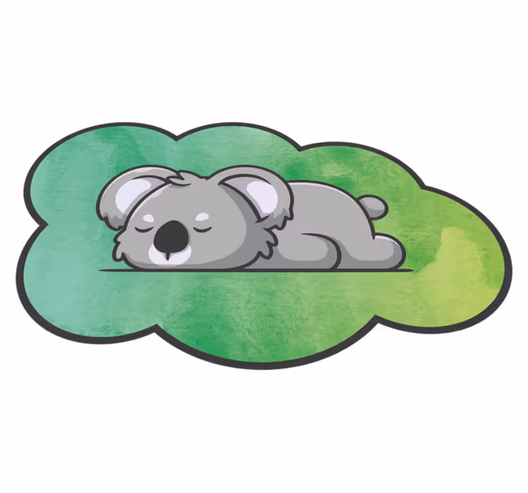 Aflombra vinílica animales Koala durmiendo en el suelo - TenVinilo